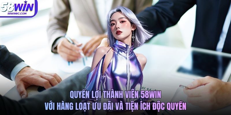 Quyền lợi thành viên  58WIN với hàng loạt ưu đãi và tiện ích độc quyền