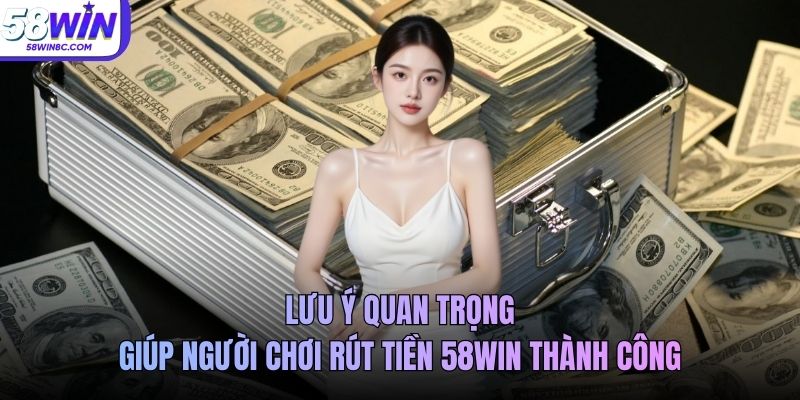 Lưu ý quan trọng giúp người chơi rút tiền 58WIN thành công